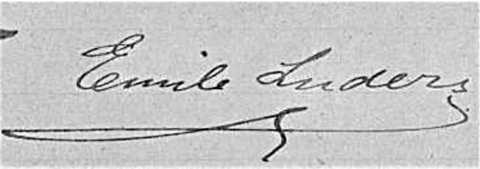 Signature d'Emile Lüders 