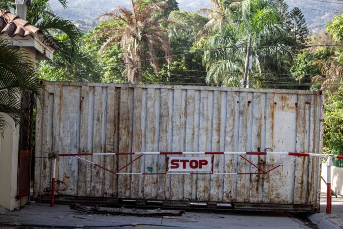 Barrier in Port-au-Prince