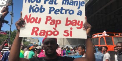 Manifestation contre la corruption et l'impunité, 9 juin 2018. Haïti, Carrefour aéroport. Photo : Etant Dupain