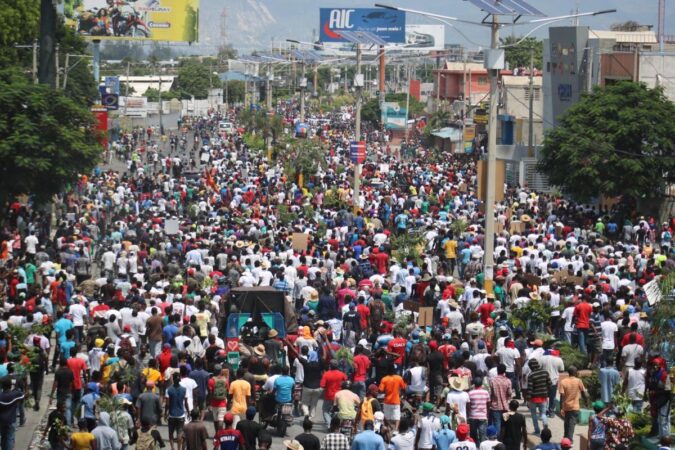 Manifestation contre la corruption et l'impunité, 9 juin 2018. Haïti, Carrefour aéroport. Photo : Etant Dupain