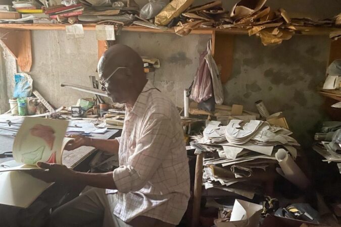 Ancien lieu de travail de Sakariyawu Ligali dans son atelier