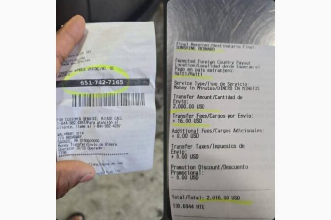 Fiche de transfert du client à Saint-Michel de l'Attalaye, mars 2025. CP: Ketlain Toussaint.